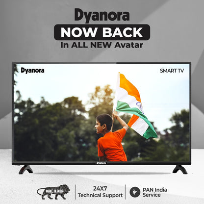 Dyanora 60 cm (24 inch) HD Ready LED Smart Android Based TV with Noise Reduction, Android 9.0, (1GB RAM + 8 GB ROM), Powerful Audio Box Speakers - DY-LD24H0S