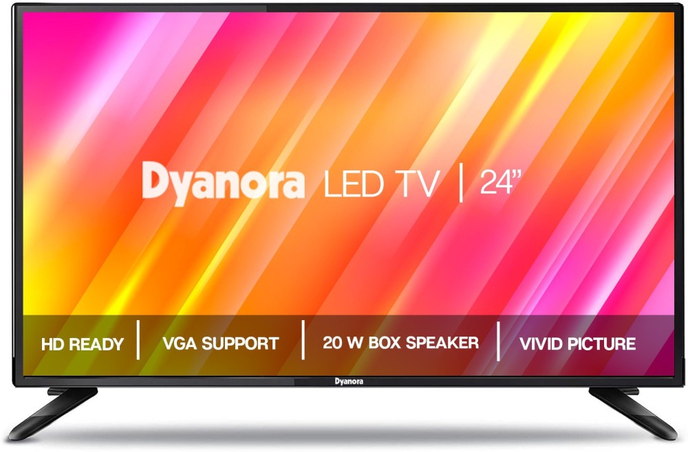 Dyanora 60 cm (24 inch) HD Ready LED TV with Noise Reduction, Cinema Zoom, Powerful Audio Box Speakers - DY-LD24H0N