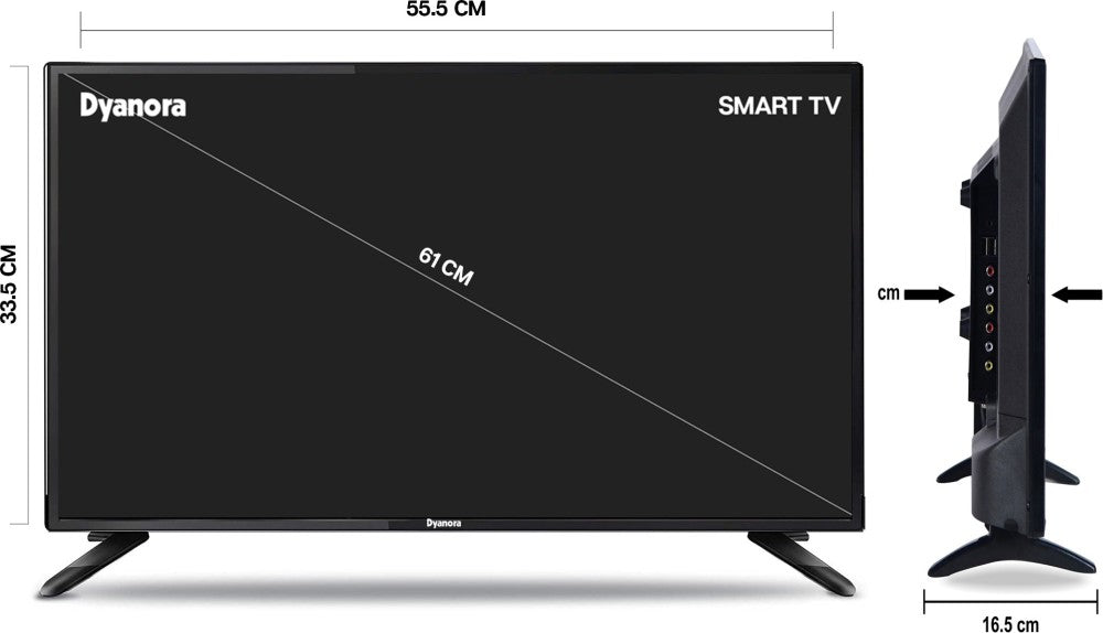 Dyanora 60 cm (24 inch) HD Ready LED TV with Noise Reduction, Cinema Zoom, Powerful Audio Box Speakers - DY-LD24H0N