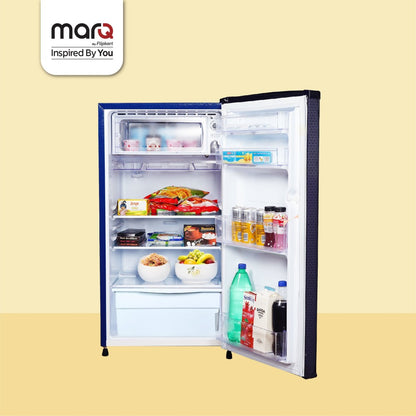 MarQ by Flipkart 170 L Direct Cool Single Door 2 Star Refrigerator - Solid Blue, 170BD2MQB1