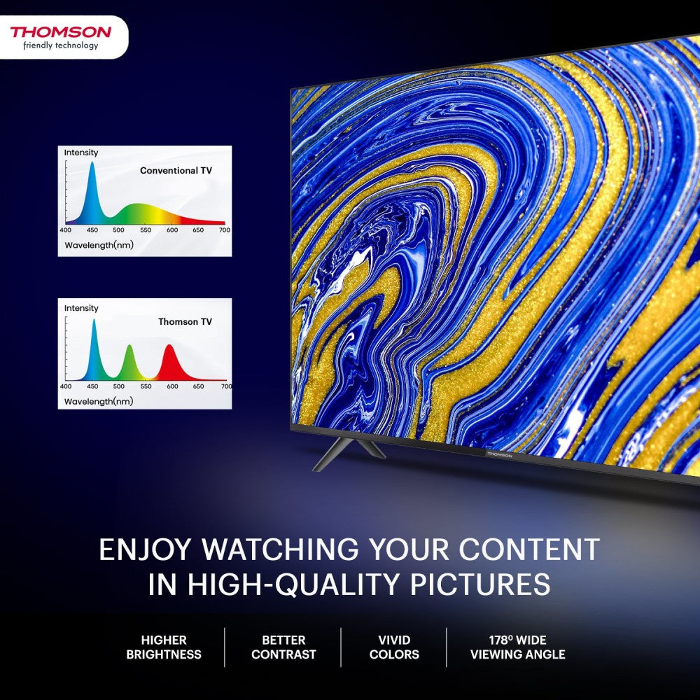 Thomson Alpha 80 cm (32 inch) HD Ready LED Smart Linux TV with 30 W Sound Output & Bezel-Less Design - 32Alpha007BL