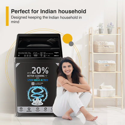 Whirlpool 7 kg Magic Clean 5 Star Fully Automatic Top Load Washing Machine Grey - MAGIC CLEAN 7.0 GENX GREY 5YMW