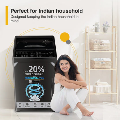 Whirlpool 6 kg Magic Clean 5 Star Fully Automatic Top Load Washing Machine Grey - MAGIC CLEAN 6.0 GENX GREY 5YMW