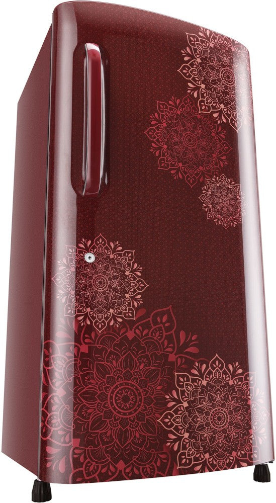 LG 215 L Direct Cool Single Door 5 Star Refrigerator  with Smart Inverter With Smart Connect , Moist 'N' Fresh - Ruby Regal, GL-B221ARRZ