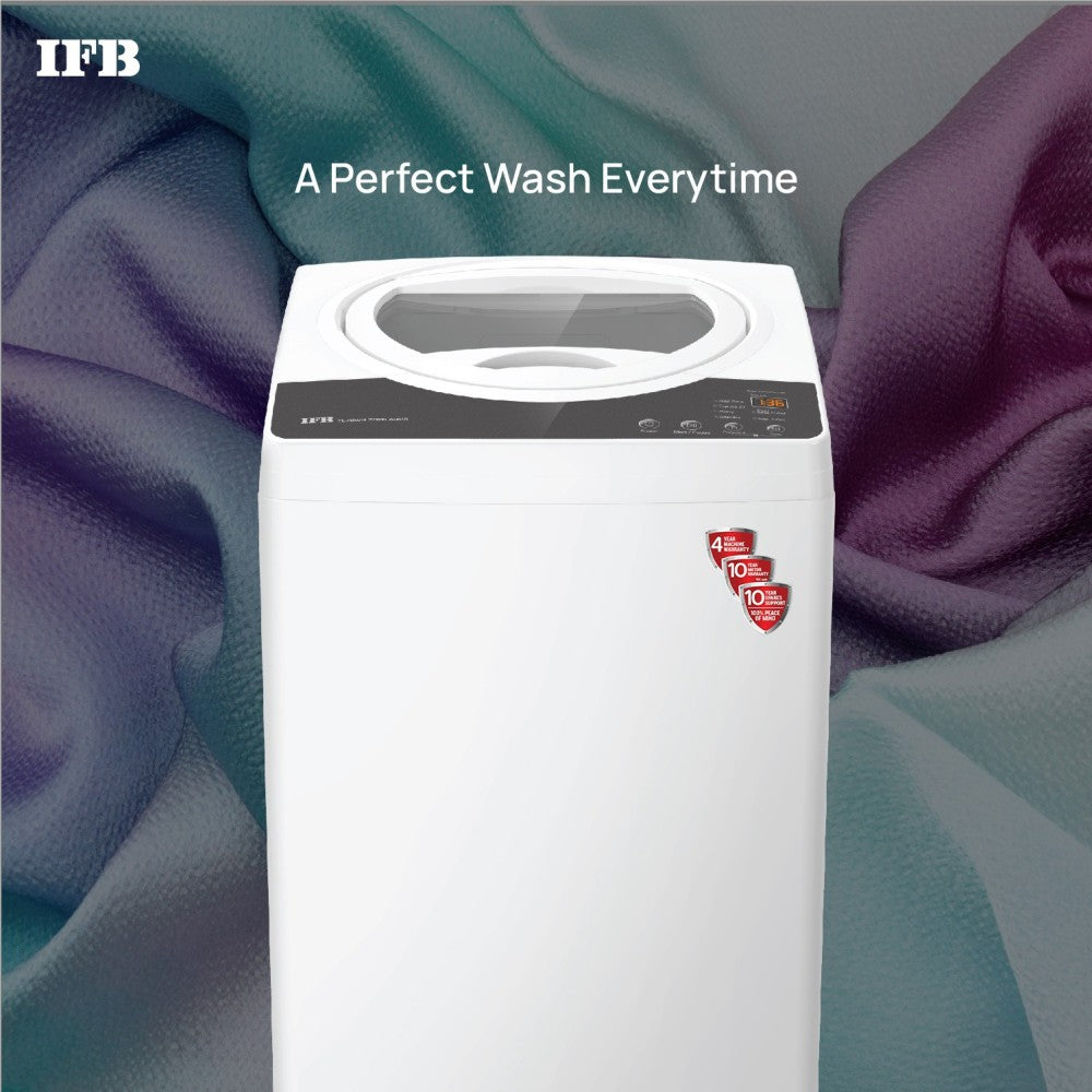 IFB 7 kg 5 Star Aqua Conserve Hard Water Wash, Smart Sense 4 years Comprehensive Warranty Fully Automatic Top Load Washing Machine Grey, White - TL-R1WH 7.0KG AQUA