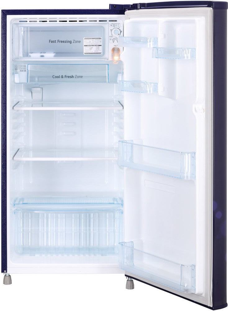 LG 185 L Direct Cool Single Door 3 Star Refrigerator  with Fast Ice Making - Blue Euphoria, GL-B199OBED