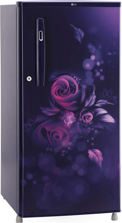 LG 185 L Direct Cool Single Door 3 Star Refrigerator  with Fast Ice Making - Blue Euphoria, GL-B199OBED