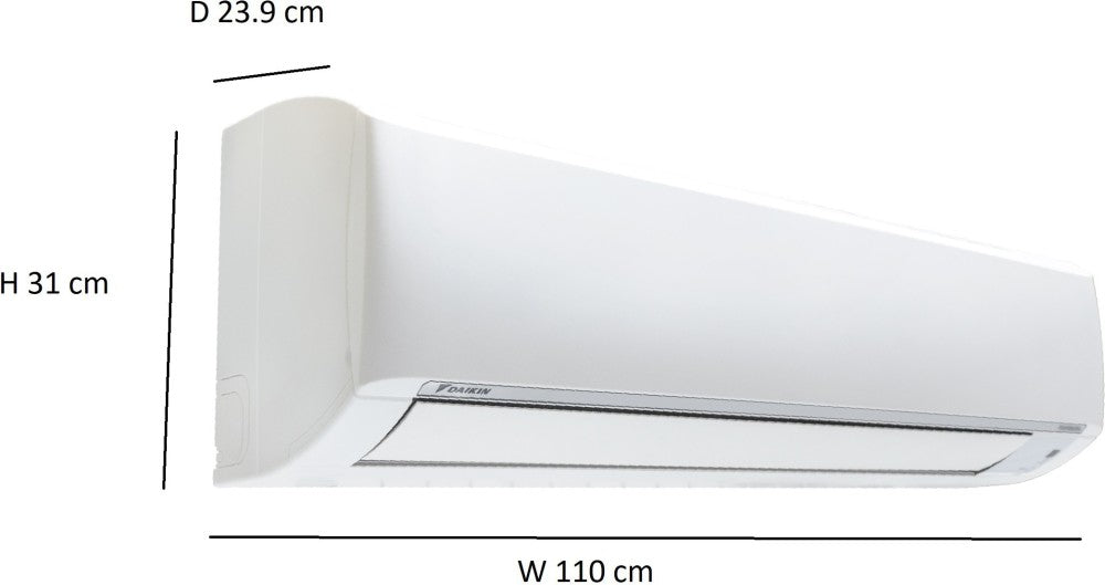 Daikin 2.02 Ton 3 Star Split Inverter AC with PM 2.5 Filter  - White - FTKL71UV16T/RKL71UV16T, Copper Condenser