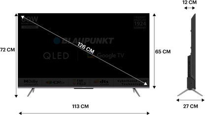 ब्लौपंकट 126 सेमी (50 इंच) क्यूएलईडी अल्ट्रा एचडी (4K) स्मार्ट गूगल टीवी डॉल्बी एटमॉस और फार-फील्ड माइक के साथ - 50QD7010