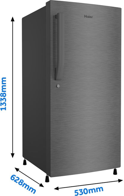 Haier 220 L Direct Cool Single Door 4 Star Refrigerator - Brushline Silver, HED-22CFDS