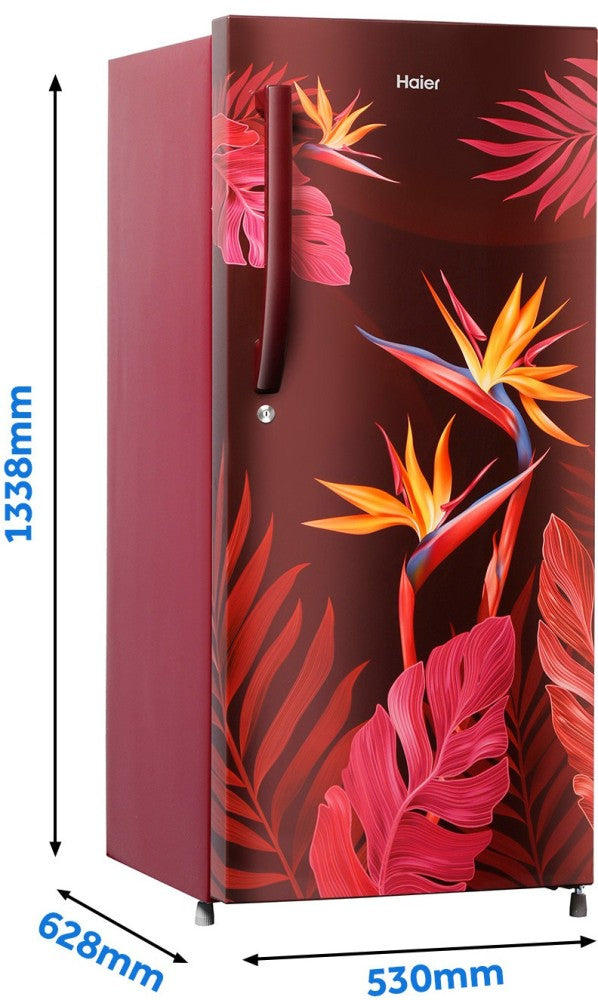 Haier 220 L Direct Cool Single Door 3 Star Refrigerator - Red Crane, HRD-2203CRC