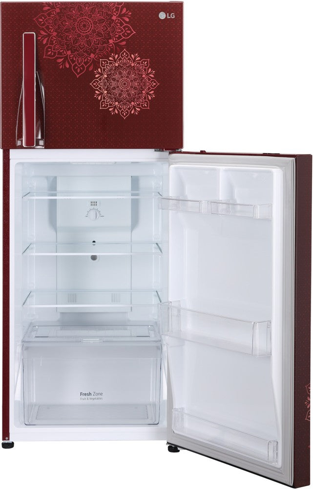 LG 242 L Frost Free Double Door 2 Star Refrigerator - Ruby Regal, GL-N292RRRY