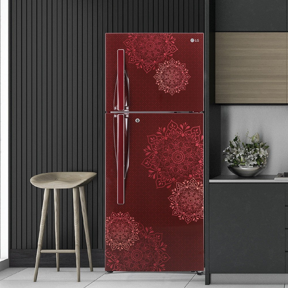 LG 242 L Frost Free Double Door 2 Star Refrigerator - Ruby Regal, GL-N292RRRY