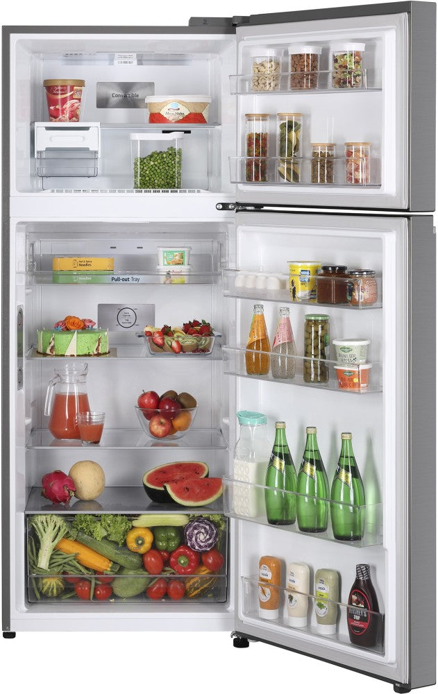 LG 398 L Frost Free Double Door 2 Star Convertible Refrigerator - Shiny Steel, GL-S422SPZY