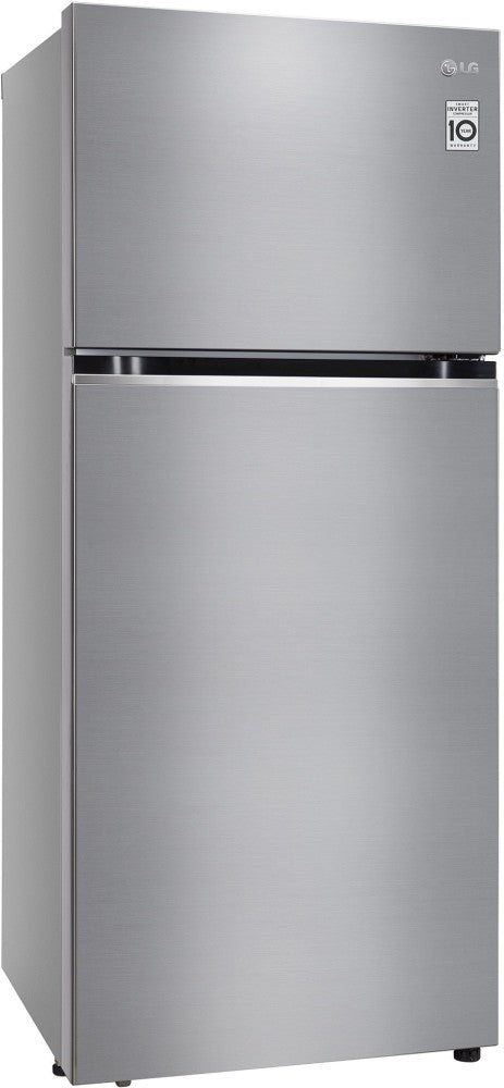 LG 398 L Frost Free Double Door 2 Star Convertible Refrigerator - Shiny Steel, GL-S422SPZY