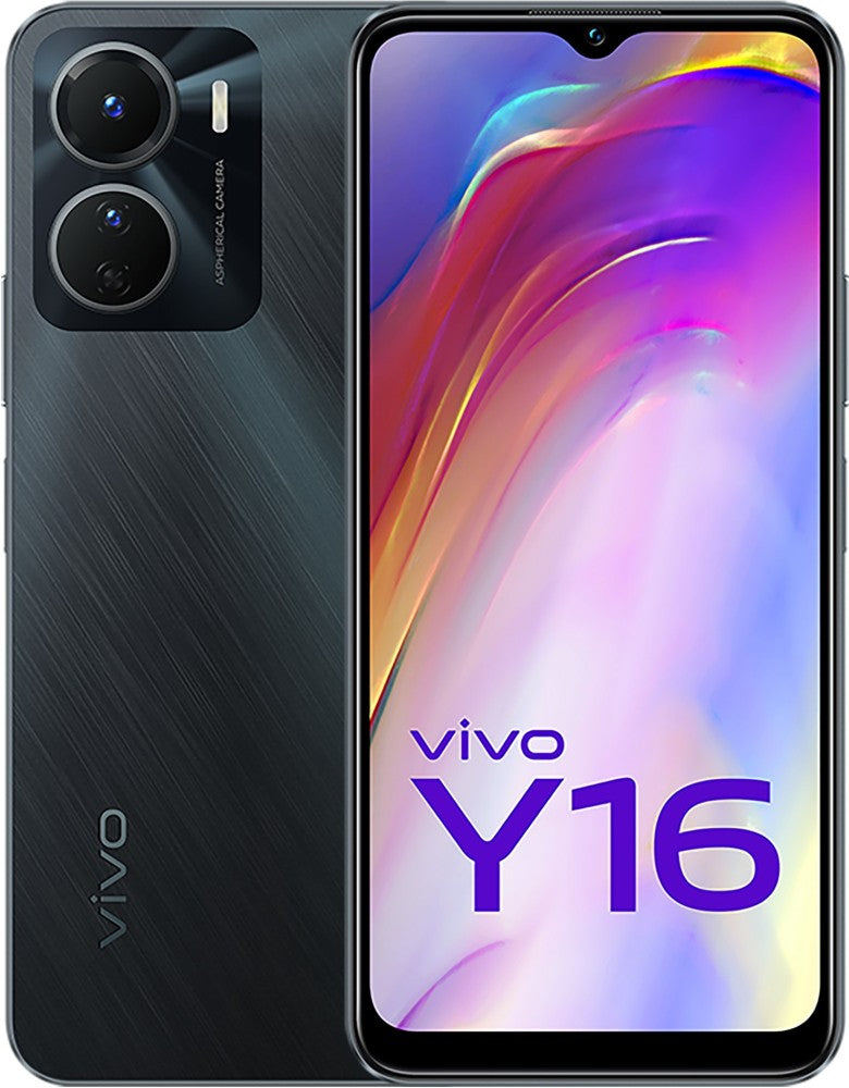 vivo Y16 (Steller Black, 128 GB) - 4 GB RAM