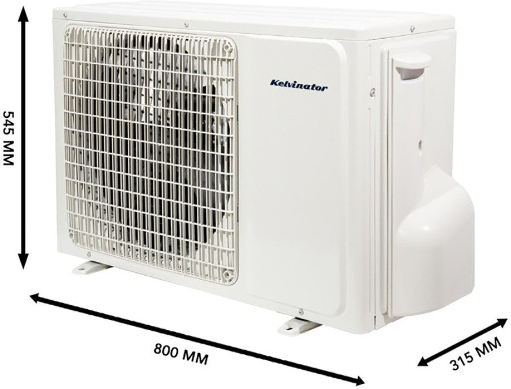केल्विनेटर 1.5 टन 3 स्टार स्प्लिट इन्वर्टर एसी - सफेद - KAS-X18320B, कॉपर कंडेनसर