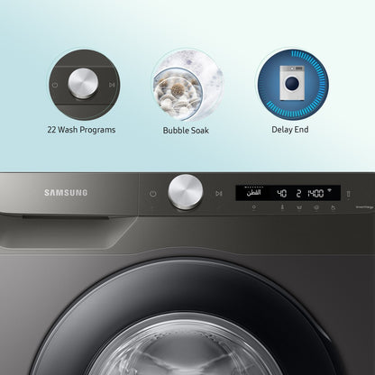 SAMSUNG 8 kg Fully Automatic Front Load Washing Machine Black - WW80T534DAN1TL