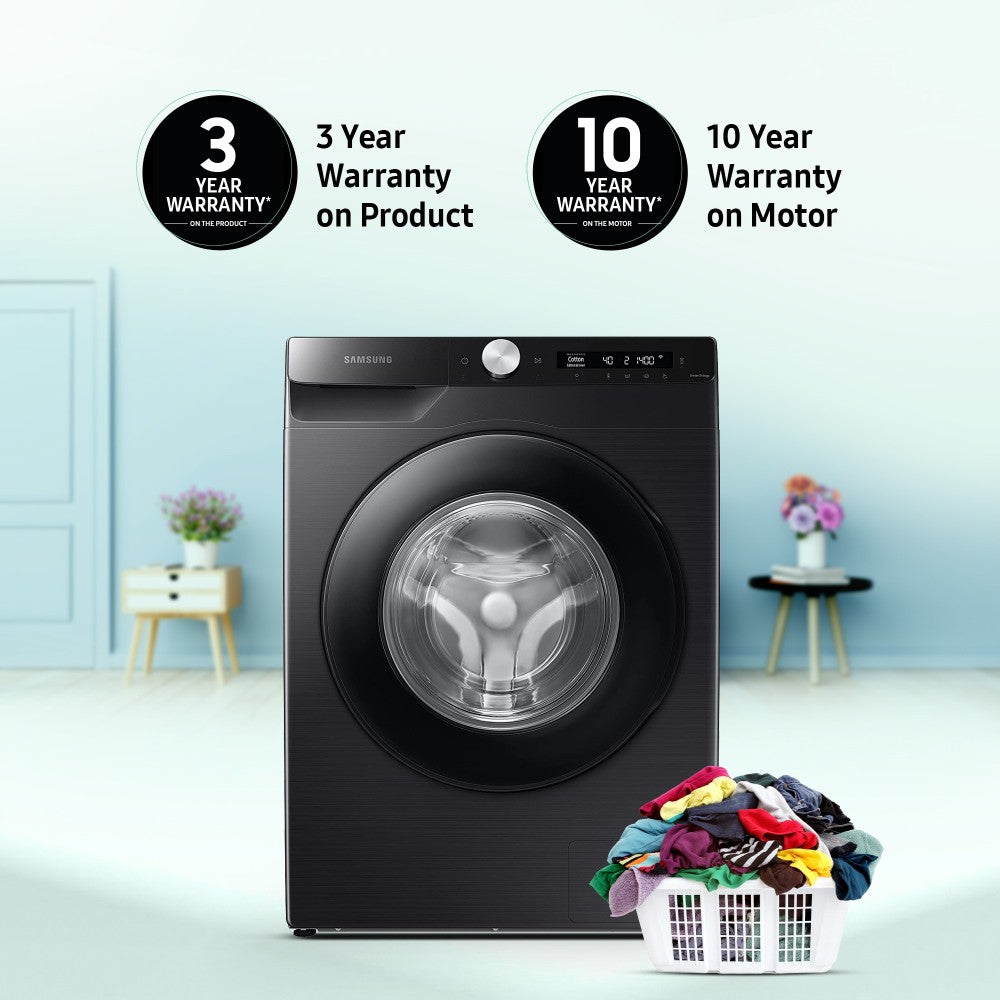 SAMSUNG 9 kg Fully Automatic Front Load Washing Machine Black - WW90T504DAB1TL