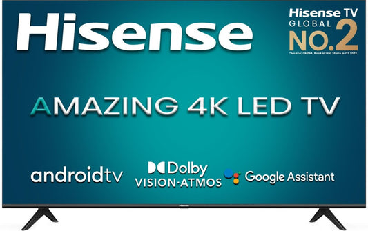 Hisense A71F सीरीज 177 सेमी (70 इंच) अल्ट्रा एचडी (4K) एलईडी स्मार्ट एंड्रॉइड टीवी डॉल्बी विजन और डॉल्बी एटमॉस के साथ - 70A71F