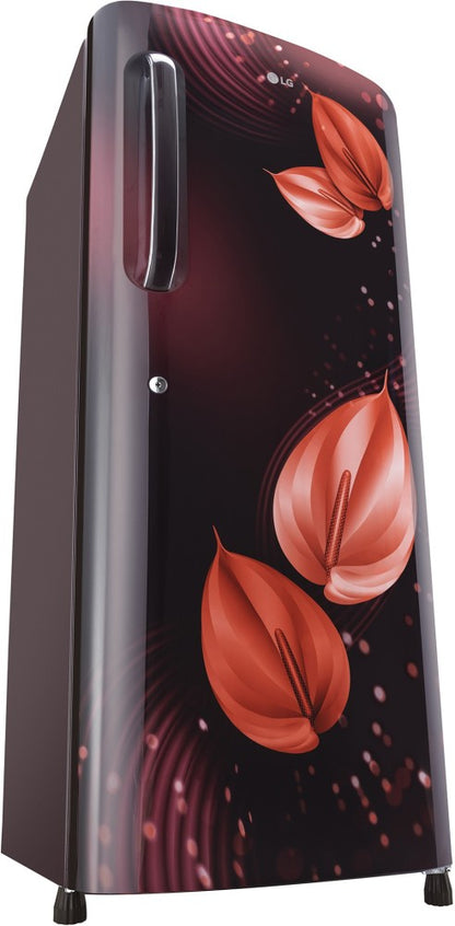 LG 224 L Direct Cool Single Door 3 Star Refrigerator  with Fast Ice Making - Scarlet Victoria, GL-B241ASVD