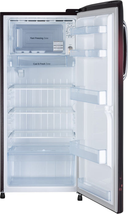 LG 224 L Direct Cool Single Door 3 Star Refrigerator  with Fast Ice Making - Scarlet Victoria, GL-B241ASVD