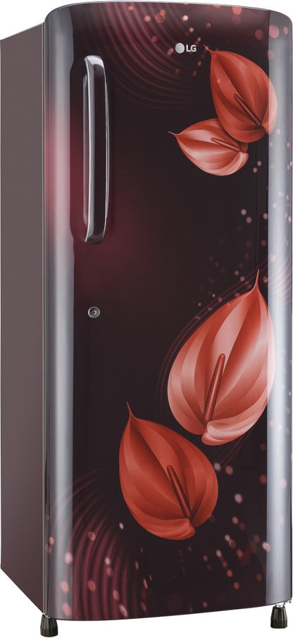 LG 224 L Direct Cool Single Door 3 Star Refrigerator  with Fast Ice Making - Scarlet Victoria, GL-B241ASVD