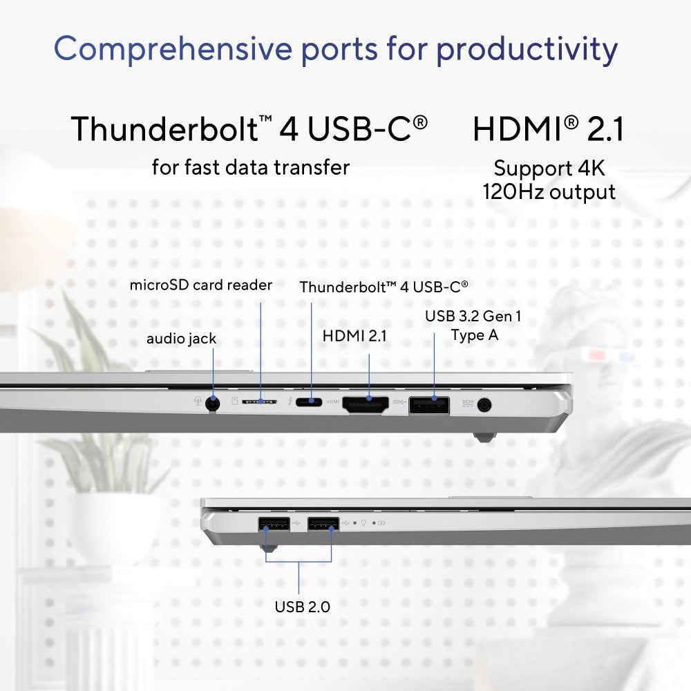 Asus Vivobook Pro 15 OLED Core i5 12th Gen - (16GB/512GB SSD/Windows 11 Home/4GB ग्राफ़िक्स/NVIDIA GeForce RTX 3050) K6500ZC-L502WS क्रिएटर लैपटॉप - 15.6 इंच, कूल सिल्वर, 1.80 kg, MS Office के साथ