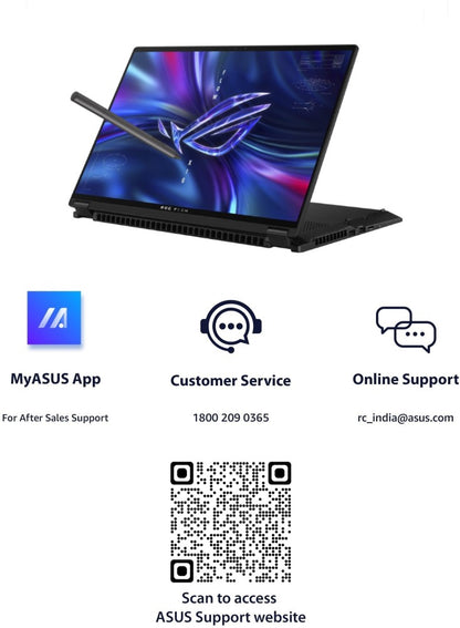 ASUS ROG Flow X16 (2022) with 90Whr Battery Ryzen 7 Octa Core 6800HS - (16 GB/1 TB SSD/Windows 11 Home/6 GB Graphics/AMD Radeon Radeon 680M) GV601RM-M6055WS 2 in 1 Gaming Laptop - 16 Inch, Off Black, 2 kg, With MS Office