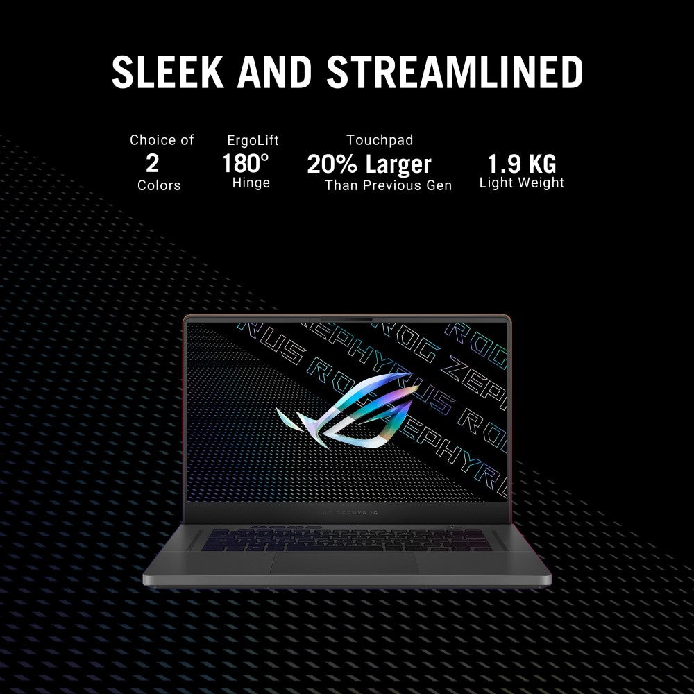 ASUS ROG Zephyrus G15 (2022) 90Whr बैटरी के साथ Ryzen 9 Octa Core 6900HS - (16 GB/1 TB SSD/Windows 11 Home/8 GB ग्राफ़िक्स/NVIDIA GeForce RTX 3080/165 Hz) GA503RS-HQ027WS गेमिंग लैपटॉप - 15.6 इंच, एक्लिप्स ग्रे, 1.90 किग्रा, एमएस ऑफिस के साथ