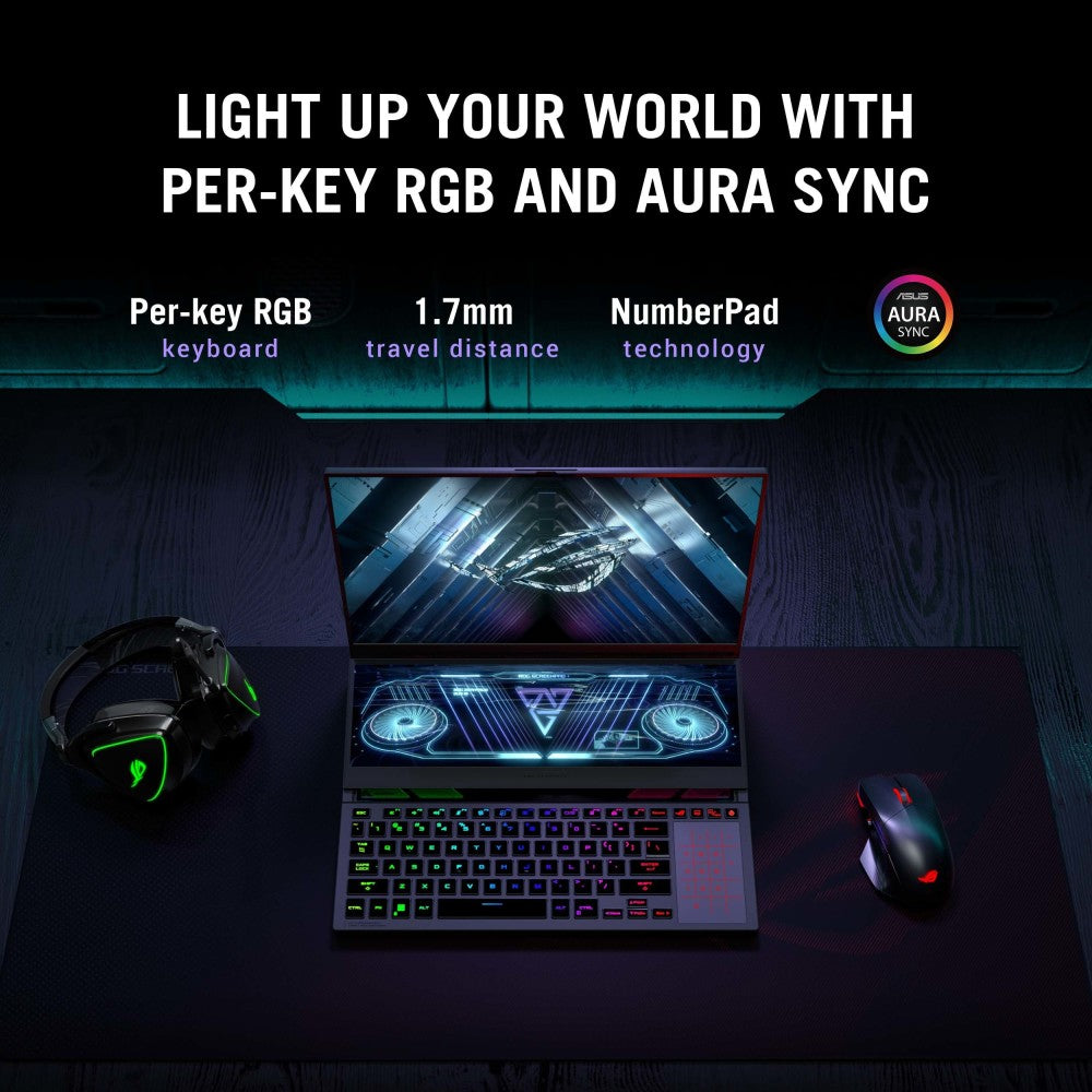 ASUS ROG Zephyrus Duo 16 (2022) डुअल स्क्रीन लैपटॉप 90Whr बैटरी के साथ Ryzen 9 ऑक्टा कोर 6900HX - (32 GB/2 TB SSD/Windows 11 Home/16 GB ग्राफ़िक्स/NVIDIA GeForce RTX 3080 Ti) GX650RXZ-LS228WS गेमिंग लैपटॉप - 16 इंच , काला, 2.50 किलोग्राम, एमएस ऑफिस के साथ