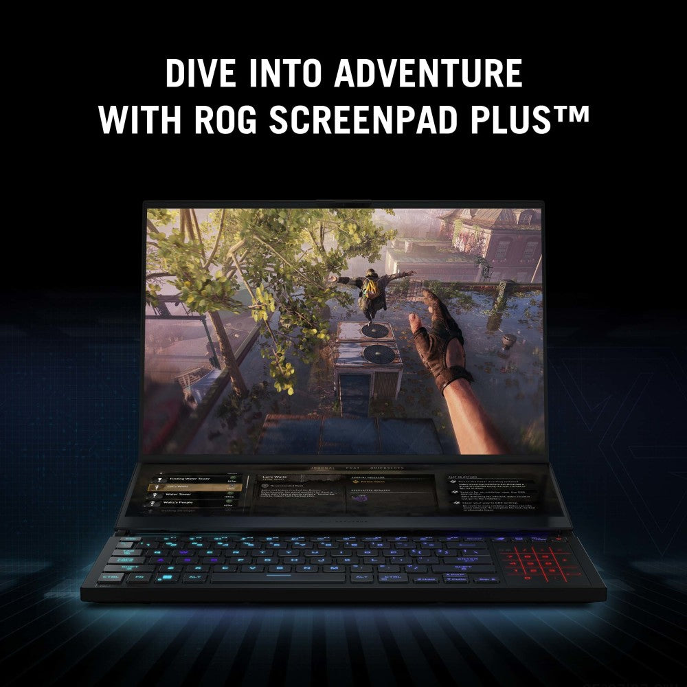 ASUS ROG Zephyrus Duo 16 (2022) डुअल स्क्रीन लैपटॉप 90Whr बैटरी के साथ Ryzen 9 ऑक्टा कोर 6900HX - (32 GB/2 TB SSD/Windows 11 Home/16 GB ग्राफ़िक्स/NVIDIA GeForce RTX 3080 Ti) GX650RXZ-LS228WS गेमिंग लैपटॉप - 16 इंच , काला, 2.50 किलोग्राम, एमएस ऑफिस के साथ