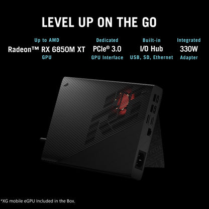 ASUS ROG Flow X13 (2022) Radeon RX 6850M XT eGPU Ryzen 7 ऑक्टा कोर 6800HS के साथ - (16GB/1 TB SSD/Windows 11 Home/AMD Radeon AMD) GV301RA-LI030WS 2 इन 1 गेमिंग लैपटॉप - 13.4 इंच, ऑफ ब्लैक, 1.30 किग्रा, एमएस ऑफिस के साथ