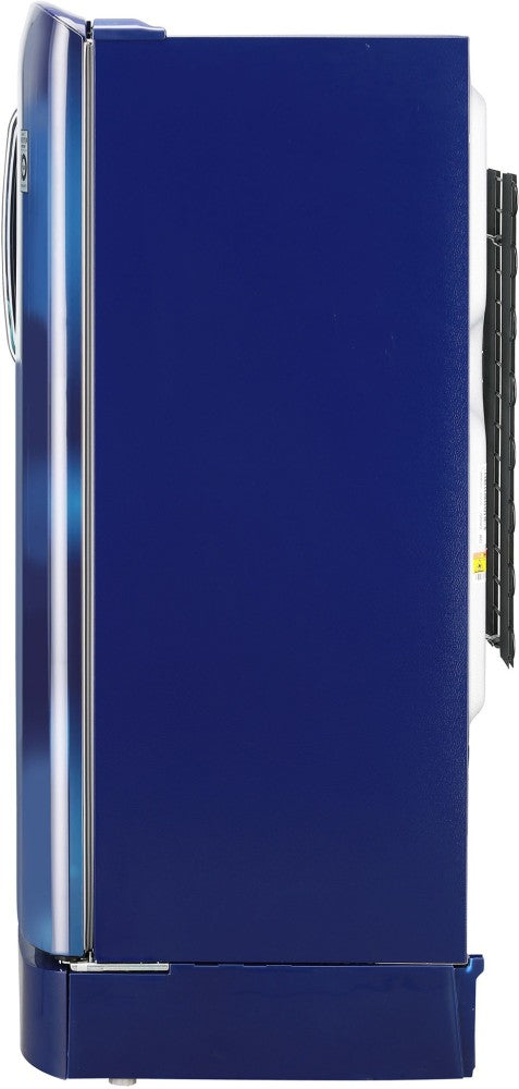 LG 190 L Direct Cool Single Door 5 Star Refrigerator with Base Drawer  with Smart Inverter Compressor - Blue Charm, GL-D201ABCZ