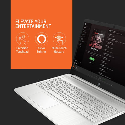 HP Ryzen 5 हेक्सा कोर 5500U - (16 जीबी/512 जीबी एसएसडी/विंडोज 11 होम) 15s- eq2182AU पतला और हल्का लैपटॉप - 15.6 इंच, प्राकृतिक सिल्वर, 1.69 किलोग्राम, एमएस ऑफिस के साथ