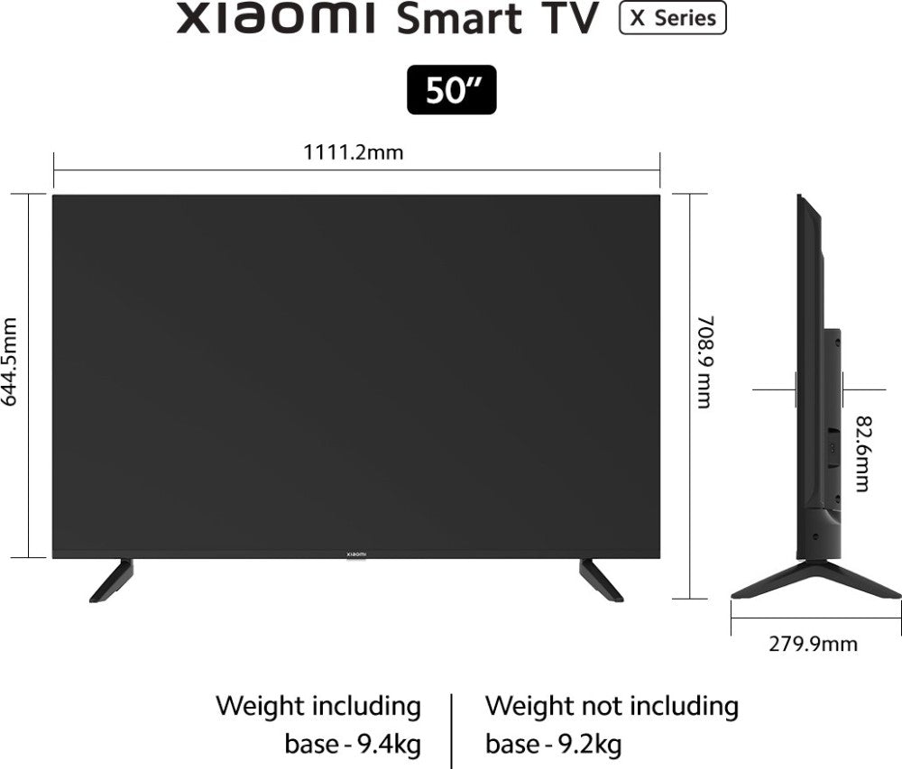 Mi X सीरीज 125 सेमी (50 इंच) अल्ट्रा एचडी (4K) एलईडी स्मार्ट एंड्रॉइड टीवी डॉल्बी विजन और 30W डॉल्बी ऑडियो (2022 मॉडल) के साथ