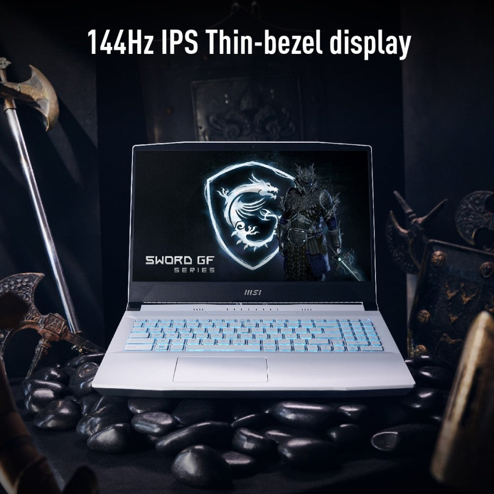 MSI Sword 15 Core i5 12th Gen - (16GB/512GB SSD/Windows 11 Home/4GB ग्राफ़िक्स/NVIDIA GeForce RTX 3050 Ti/144 Hz) Sword 15 A12UD-471IN गेमिंग लैपटॉप - 15.6 इंच, सफ़ेद, 2.25 किलोग्राम