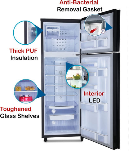 Godrej 343 L फ्रॉस्ट फ्री डबल डोर 3 स्टार रेफ्रिजरेटर - एबोनी, RT EON 358B 25 RCI एबोनी