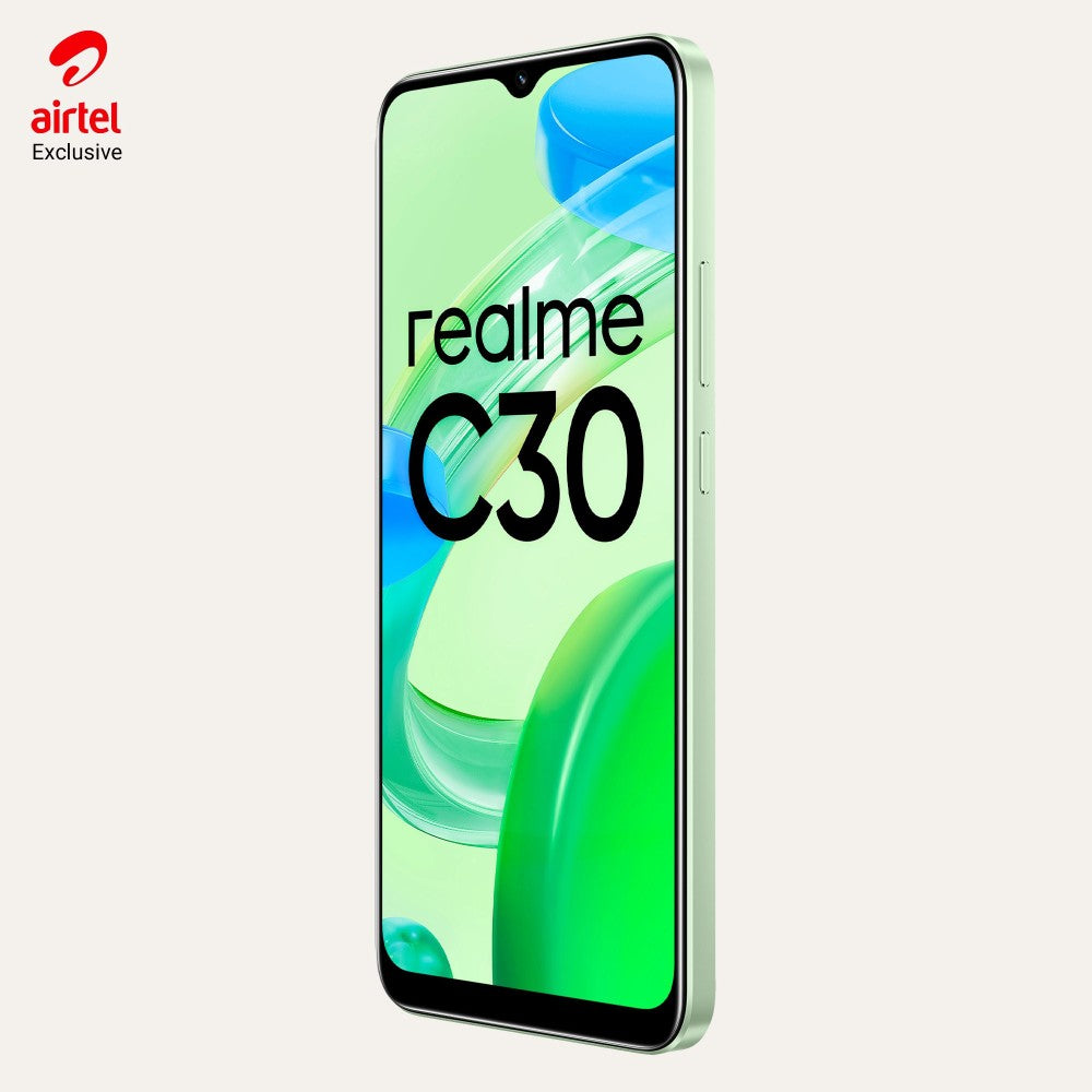 Realme C30 - एयरटेल प्रीपेड (बैम्बू ग्रीन, 32 जीबी) - 3 जीबी रैम के साथ लॉक किया गया