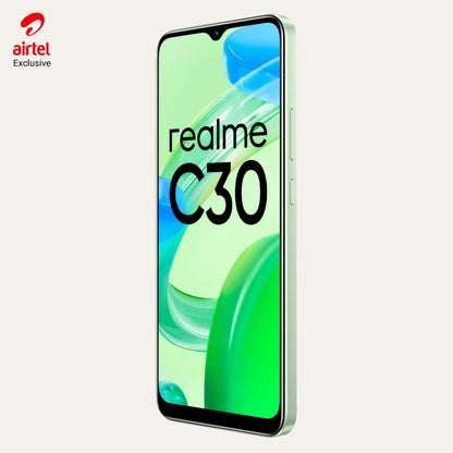 Realme C30 - एयरटेल प्रीपेड (बैम्बू ग्रीन, 32 जीबी) - 3 जीबी रैम के साथ लॉक किया गया