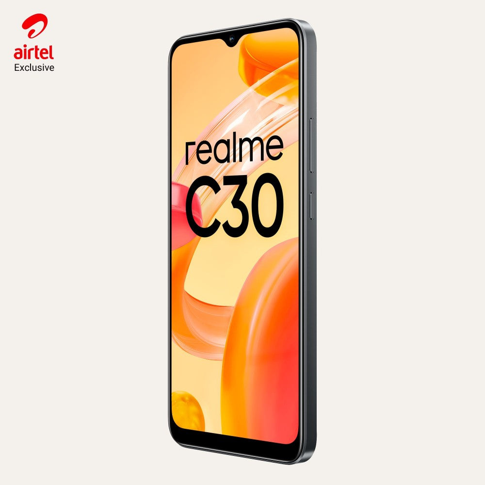 Realme C30 - एयरटेल प्रीपेड (डेनिम ब्लैक, 32 जीबी) - 2 जीबी रैम के साथ लॉक किया गया