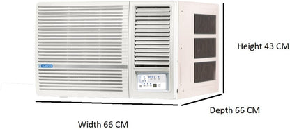 Blue Star 1 Ton 3 Star Window AC  - White - WFB312LN, Copper Condenser