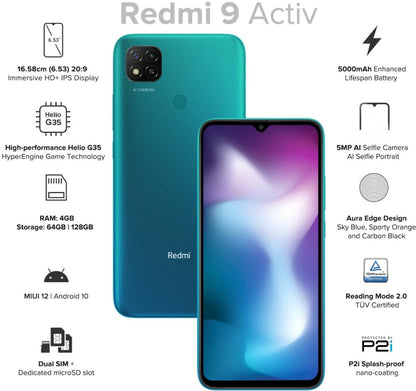 REDMI 9 Activ (Coral Green, 128 GB) - 6 GB RAM