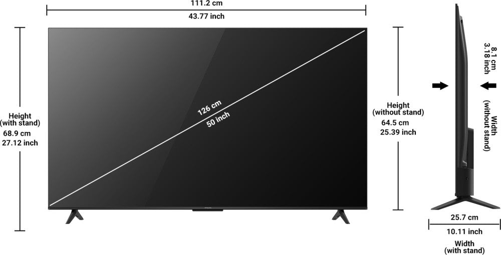 iFFALCON by TCL U62 126 cm (50 inch) Ultra HD (4K) LED Smart Google TV with Bezel-Less Design and Dolby Audio - iFF50U62