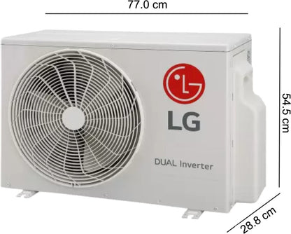 LG AI+ कनवर्टिबल 6-इन-1 कूलिंग 2023 मॉडल 1 टन 5 स्टार स्प्लिट AI ड्युअल इन्वर्टर 4 वे स्विंग, एंटी-वायरस प्रोटेक्शन वाला HD फ़िल्टर AC - रीगल - RS-Q14MWZE, कॉपर कंडेंसर