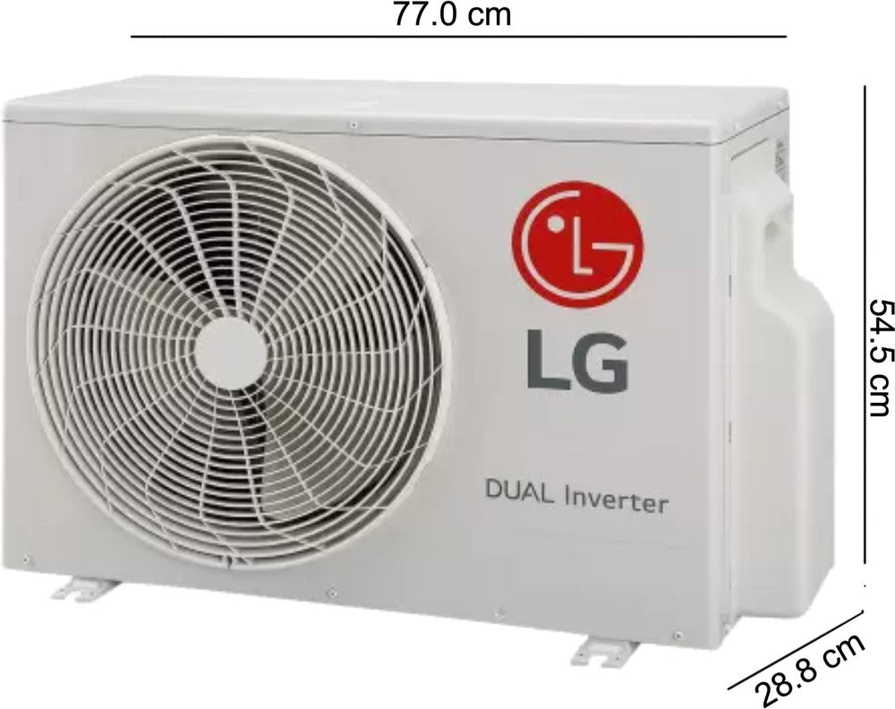 LG AI Convertible 6-in-1 Cooling 2023 Model 1.5 Ton 5 Star Split AI Dual Inverter 4 Way Swing, HD Filter with Anti-Virus Protection AC with Wi-fi Connect  - Regal - RS-Q19MWZE, Copper Condenser