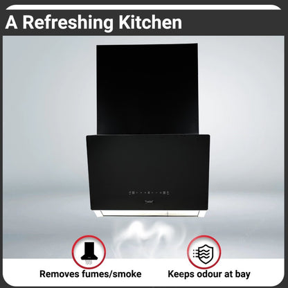 Prestige Provo 600 Auto Clean Wall Mounted Chimney - Black 1000 CMH