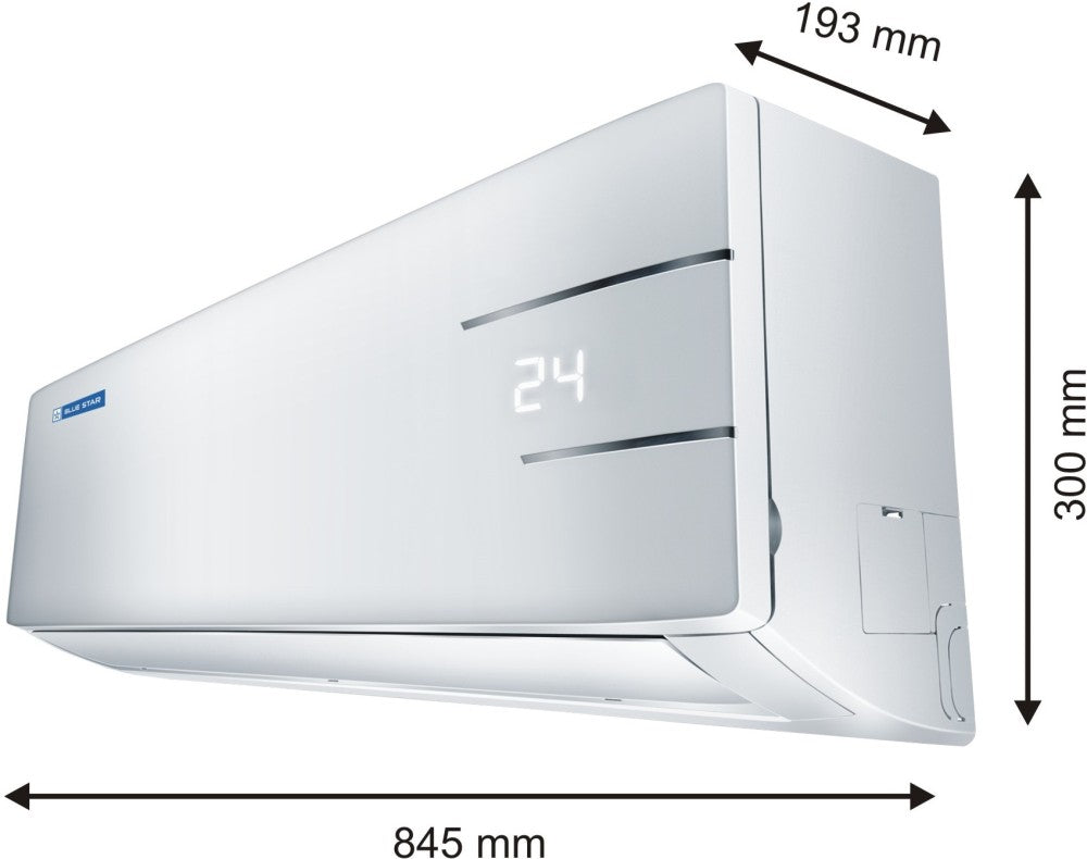 Blue Star 2023 Model 1 Ton 2 Star Split Multi Sensors, Comfort Sleep Mode, Turbo Cool, Self Diagnosis, Dust Filter AC  - White - FA212YNU, Copper Condenser