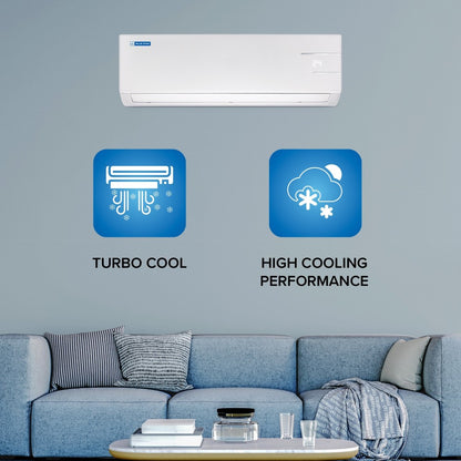 Blue Star 2023 Model 1 Ton 2 Star Split Multi Sensors, Comfort Sleep Mode, Turbo Cool, Self Diagnosis, Dust Filter AC  - White - FA212YNU, Copper Condenser