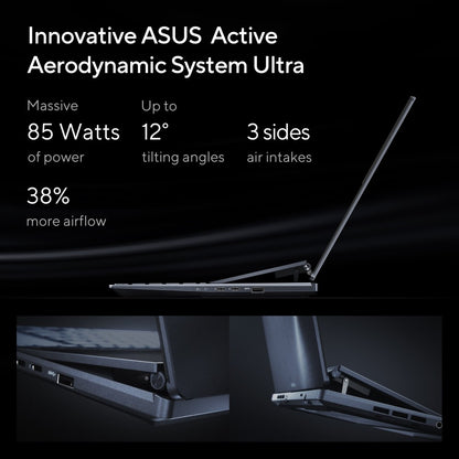 ASUS Zenbook Pro 14 Duo OLED (2022) with Dual Screen Touch Panel Core i7 12th Gen - (16 GB/1 TB SSD/Windows 11 Home/4 GB Graphics/Intel Integrated Iris Xe) UX8402ZE-M711WS Creator Laptop - 14.5 inch, Tech Black, 1.75 kg kg, With MS Office